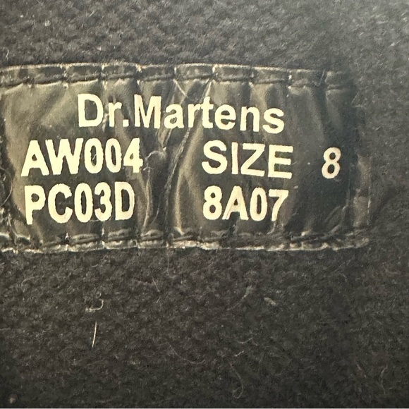 Vintage Dr Marten's Made in England Black Leather Boots AW004 PC03D Men's 8 - Picture 10 of 13